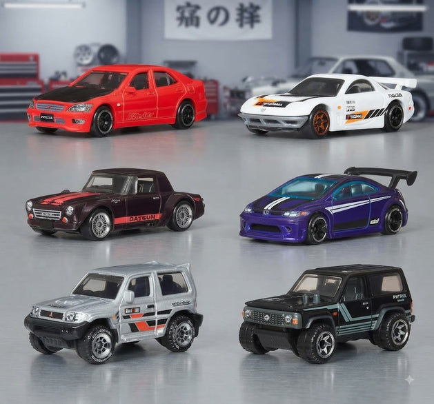 Hot Wheels Silver Series Japan Car Culture 6-Car Gift Pack