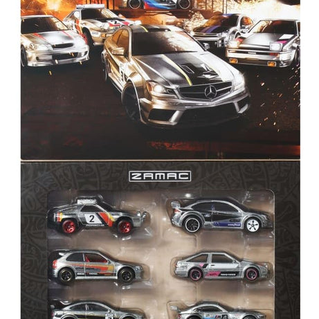Hot Wheels Silver Series ZAMAC 6-Car Collector Box Set