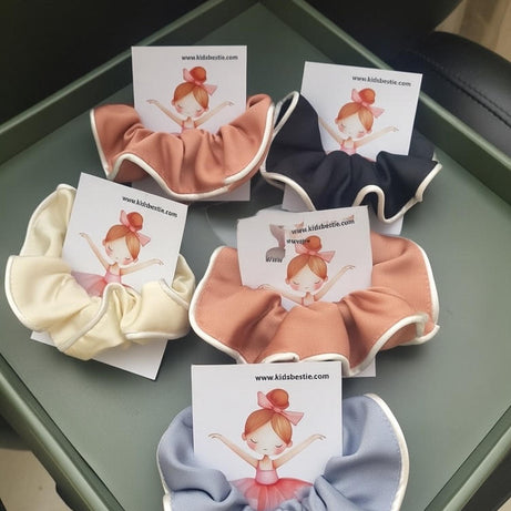 🎀 Satin Hair Scrunchie for Girls | Soft Fabric Scrunchie (1 Piece, Random Colour) 🎀
