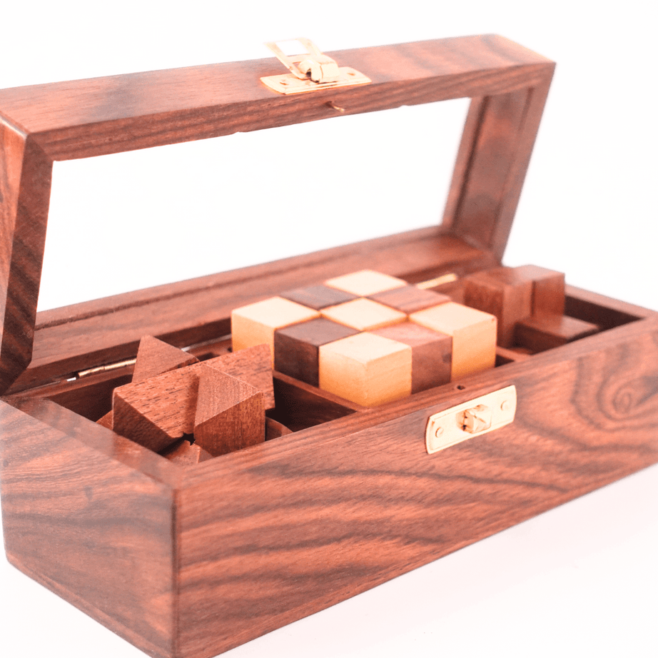 Kids Bestie 3 in 1 Handmade Wooden 3D Puzzles Game - Kids Bestie