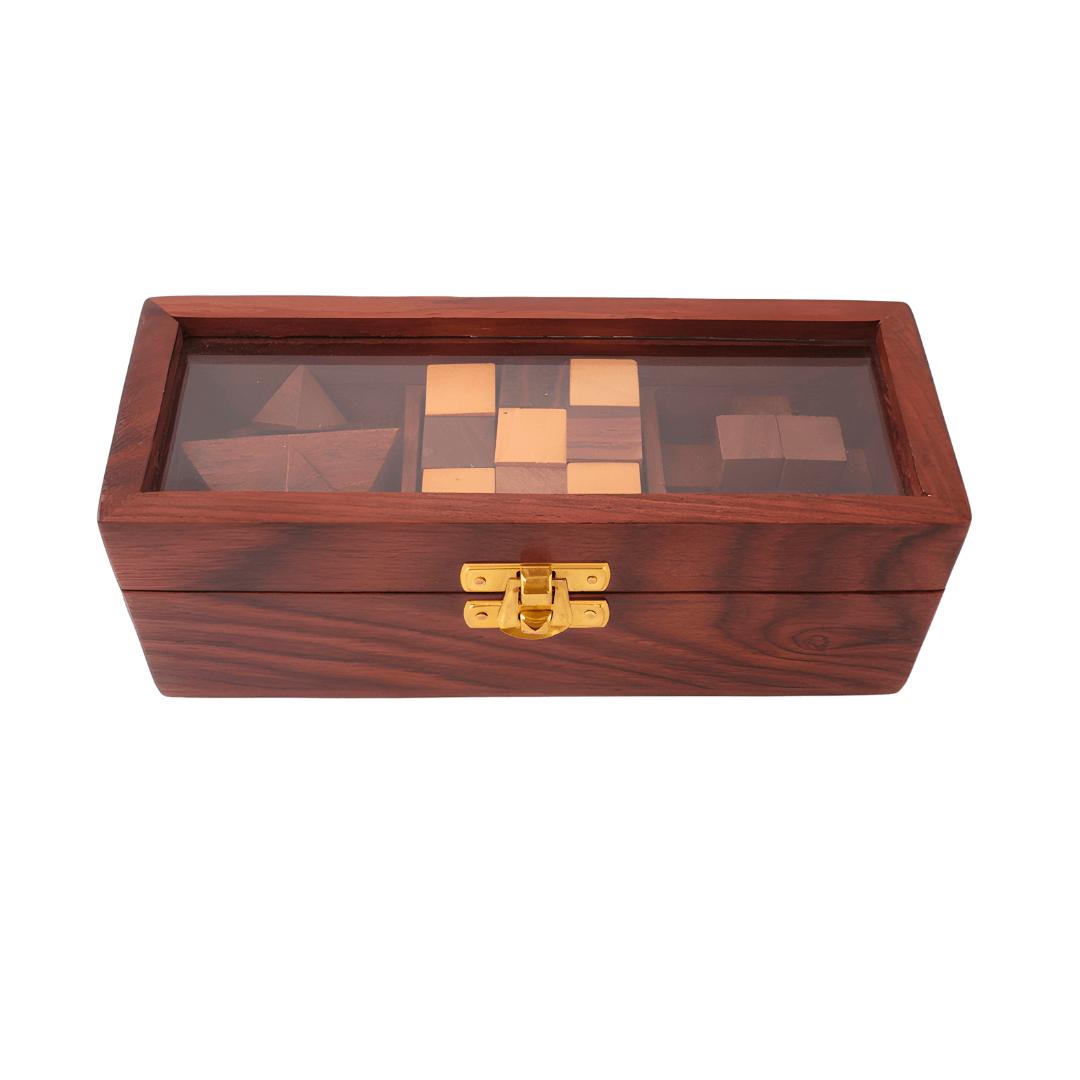 Kids Bestie 3 in 1 Handmade Wooden 3D Puzzles Game - Kids Bestie