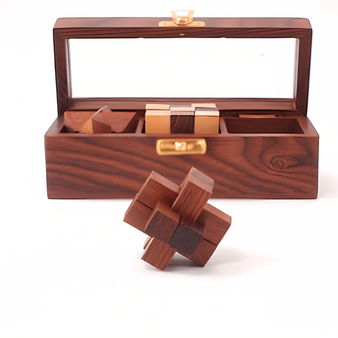 Kids Bestie 3 in 1 Handmade Wooden 3D Puzzles Game - Kids Bestie