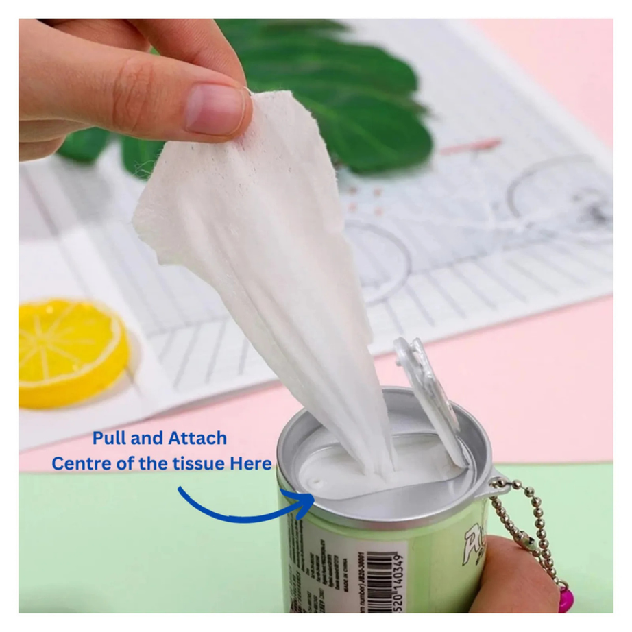Tin Shape Mini Wet Wipes Tissue – Portable Travel Wipes[Combo Pack Of 5]
