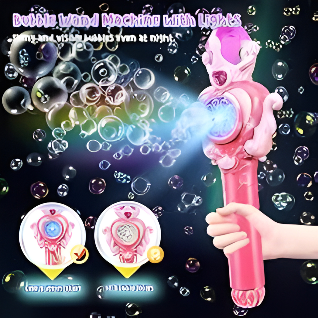 ✨ Magical Bubble Wand Machine with Lights 🌈🫧