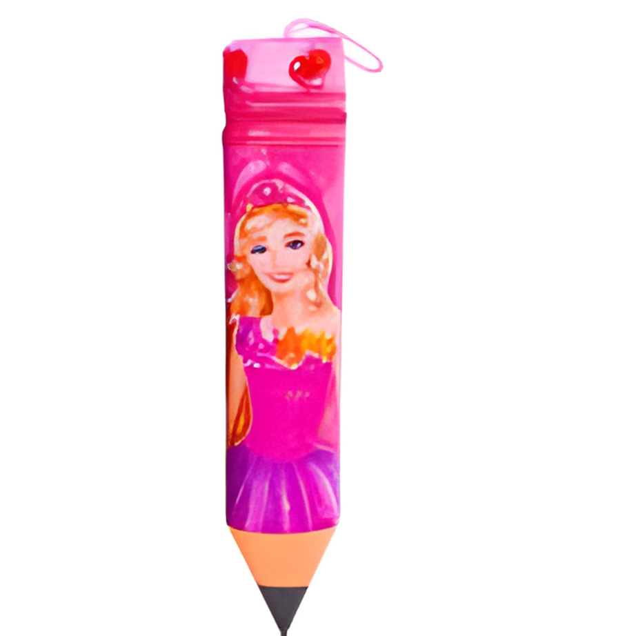 ✏️ Cute Cartoon Pencil Shape Pouch 🎒 With Random Design & Colors