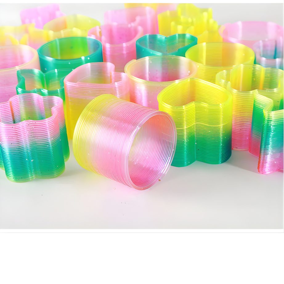🌈 Magic Rainbow Spring Coil Toy – Colorful Stretchy Fun for Kids & Stress Relief 🎉 With Random Colors & Design