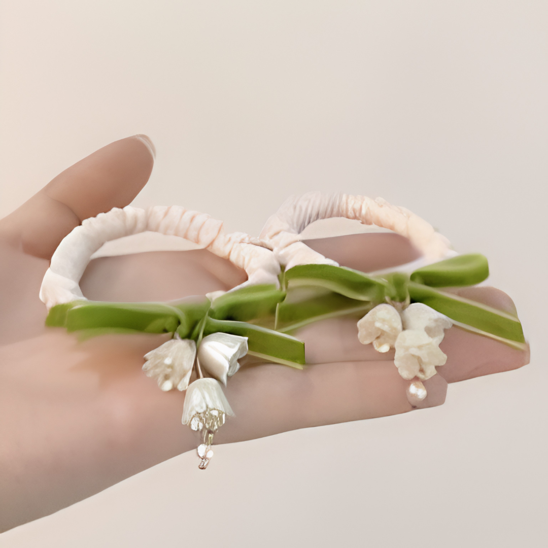 Elegant Lily of the Valley Floral Hair Ties