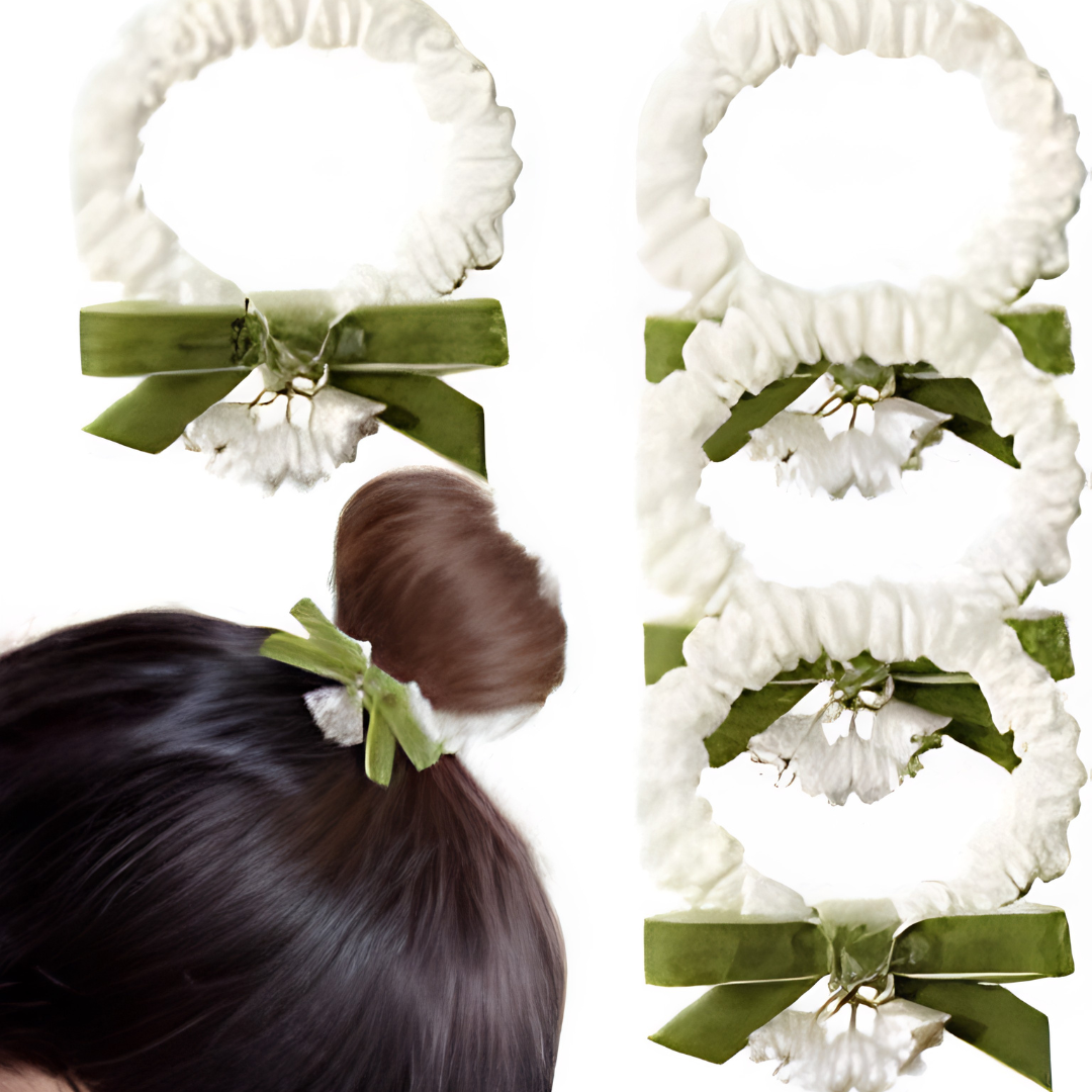 Elegant Lily of the Valley Floral Hair Ties