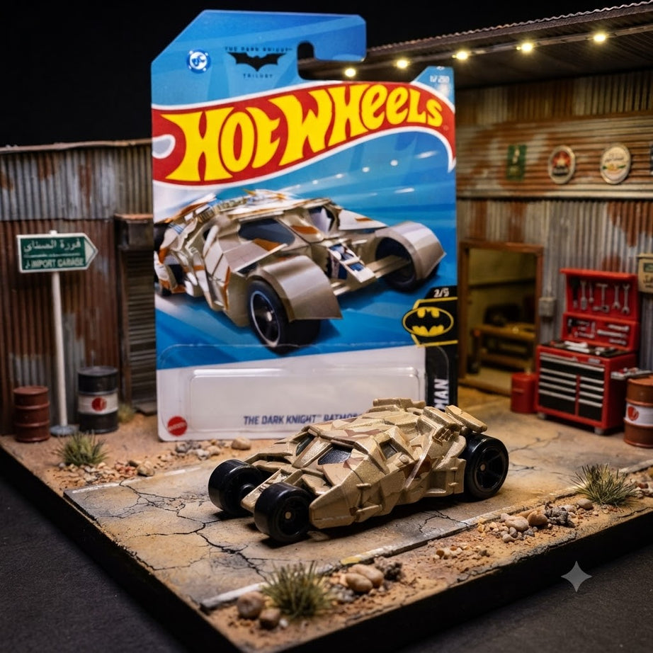 1+1 Hot Wheels Combo Collector Die-Cast Models: The Dark Knight Batmobile & '76 Chevy Chevette