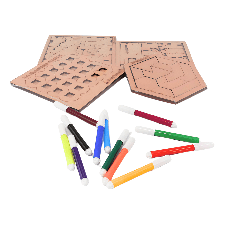 Kraftsman Colouring Animal Puzzles/Layered Puzzle for Kids-Pack of 1 - Kids Bestie