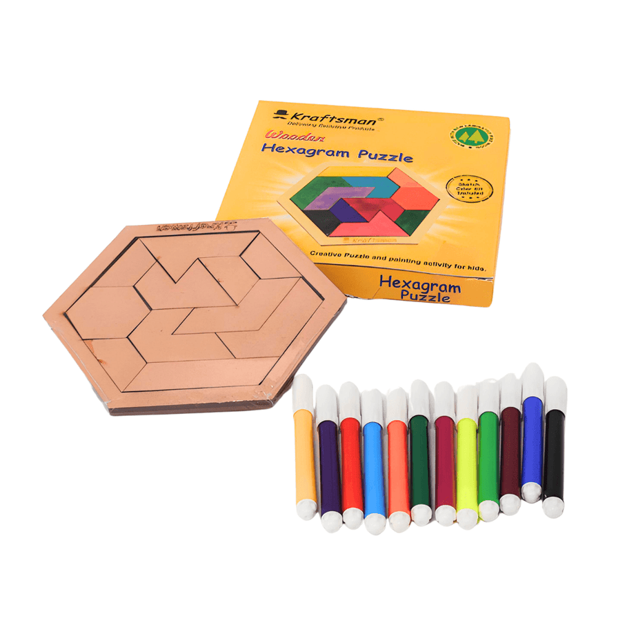 Kraftsman Colouring Animal Puzzles/Layered Puzzle for Kids-Pack of 1 - Kids Bestie