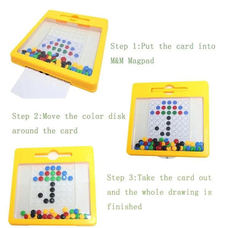 Magpad Drawing Board for Kids, Double Sided Cards-1(Random colour will be send) - Kids Bestie