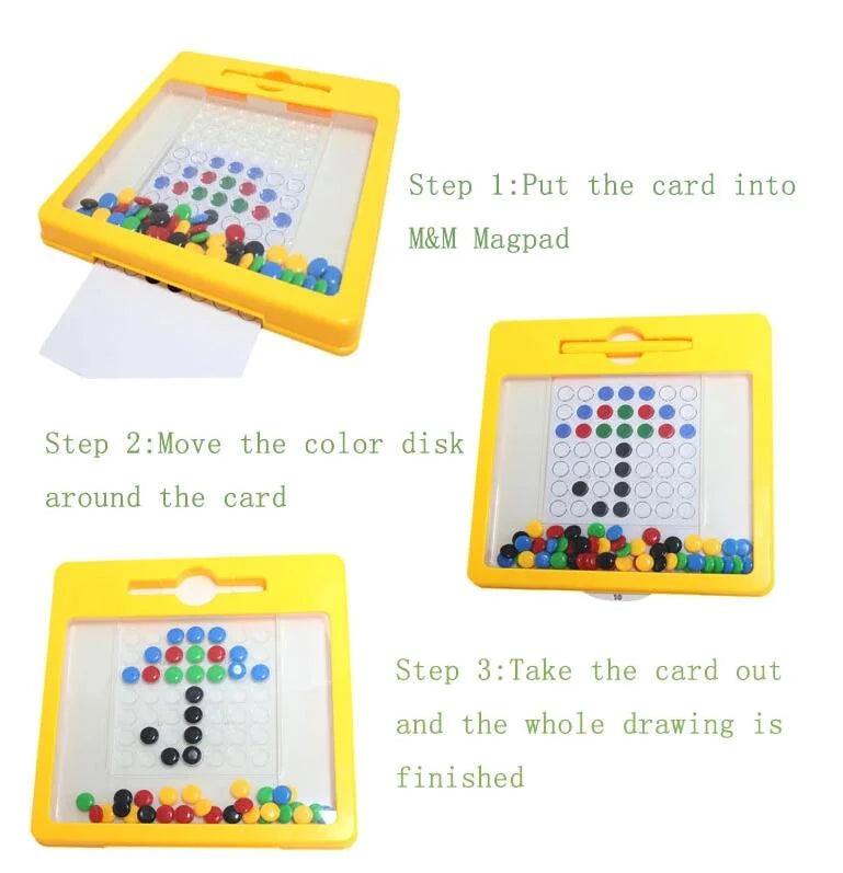 Magpad Drawing Board for Kids, Double Sided Cards-1(Random colour will be send) - Kids Bestie