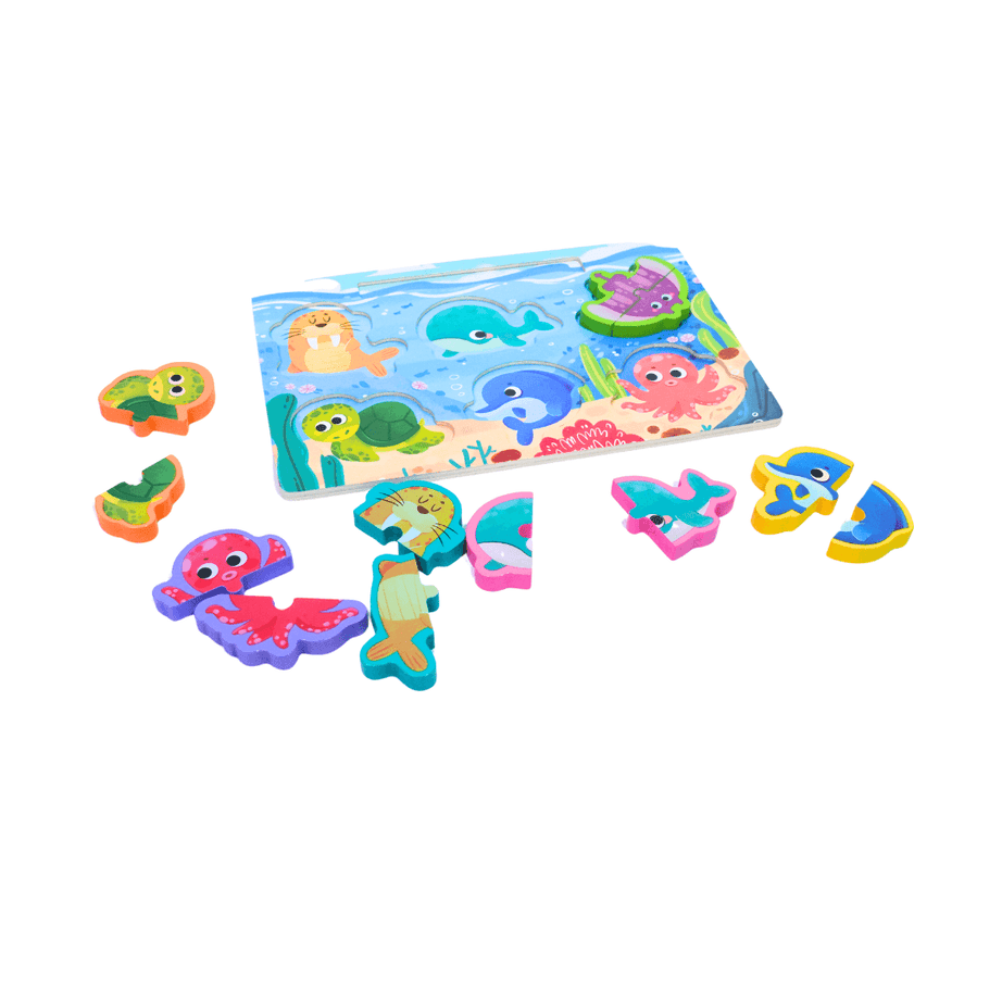 Marine Animals/ vehicles/ vegetables with whiteboard & marker pen- Random Design will be send - Kids Bestie