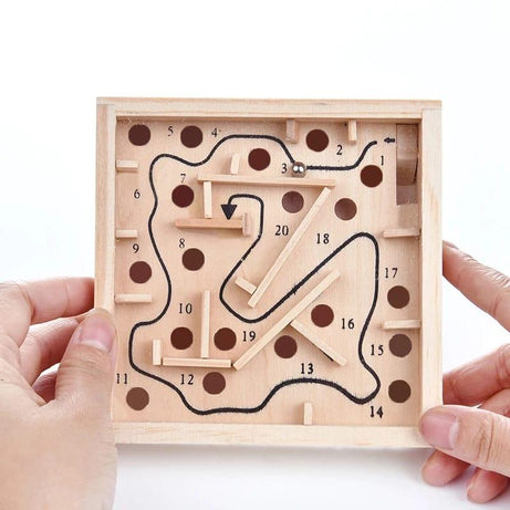 Maze Labyrinth Balance Board Wooden Toy for Kids - Kids Bestie