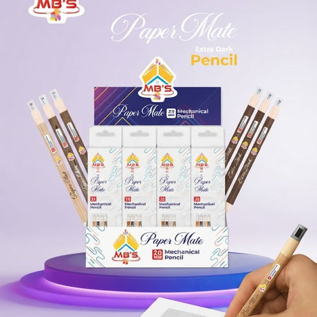 Premium MB'S 2.0mm Mechanical Pencil – Extra Dark Lead with a Classic Wooden Finish