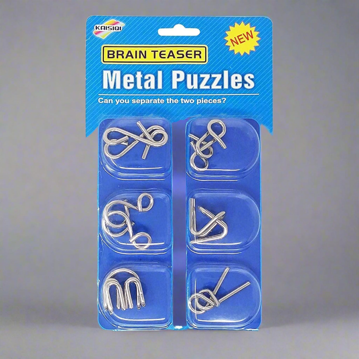 Metal Puzzle, Brain Teaser- 6 pieces - Kids Bestie