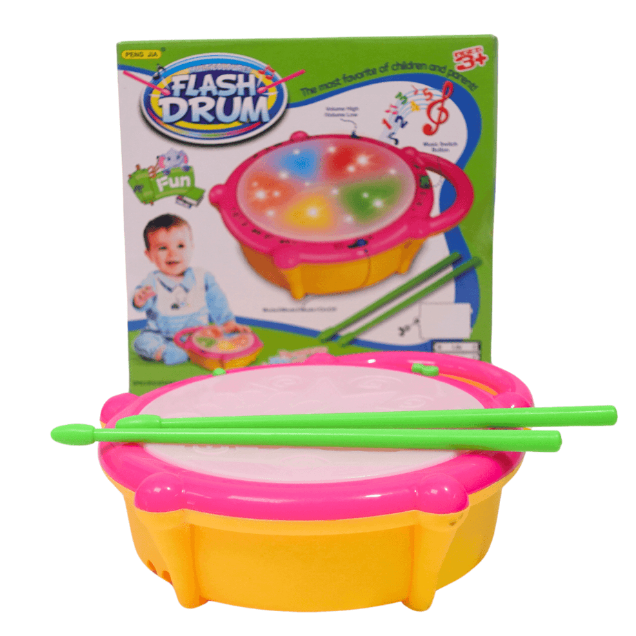 Musical Flash Drum with 3D Lights for Babies - Kids Bestie