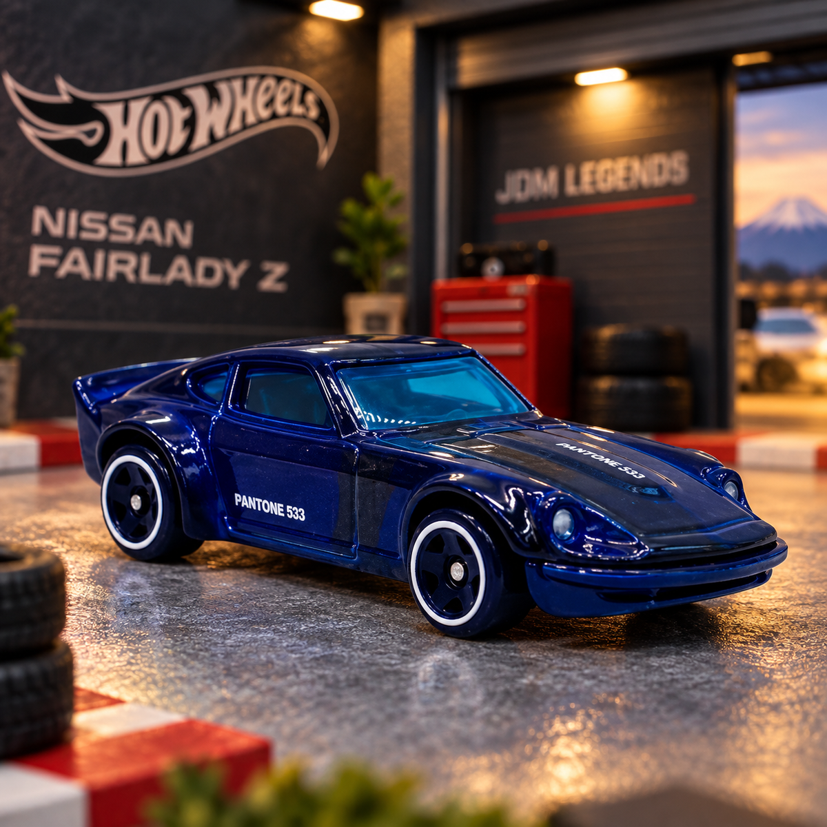 Hot Wheels Silver Series Nissan Fairlady Z – Pantone 533 Blue | 1:64 Scale Die-Cast Collectible Car