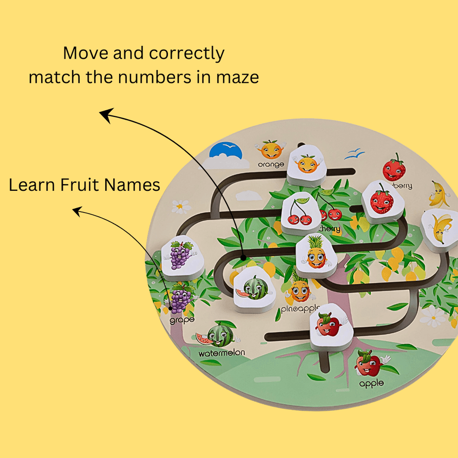 Number Maze Wooden Toy - Kids Bestie