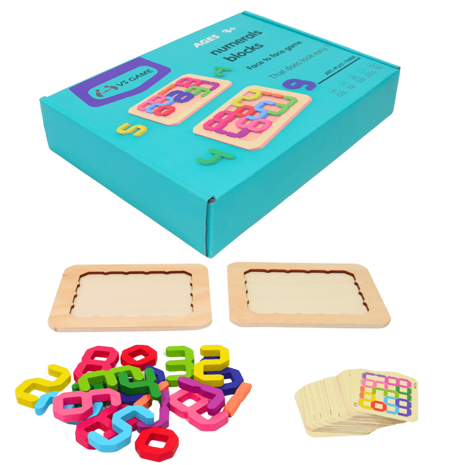 Numerals Blocks, face to face game for Kids Age 3+ - Kids Bestie