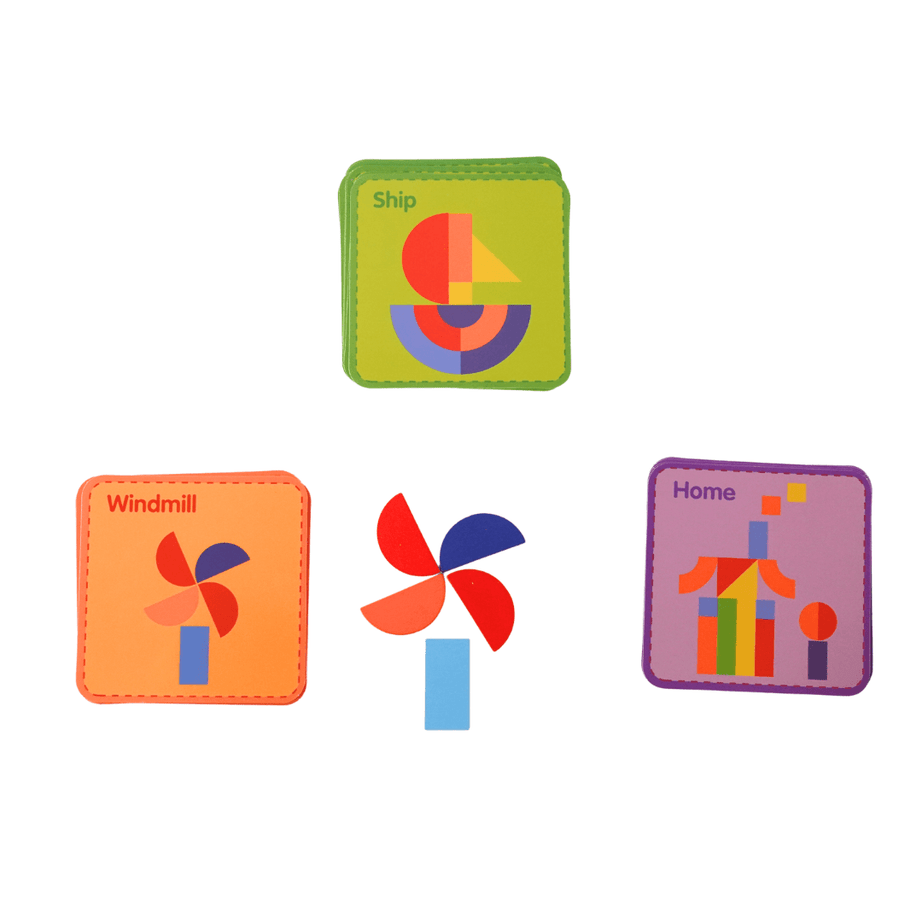 Ohye Montessori Geometric Puzzle, 40 Pieces Tangram Puzzle - Kids Bestie