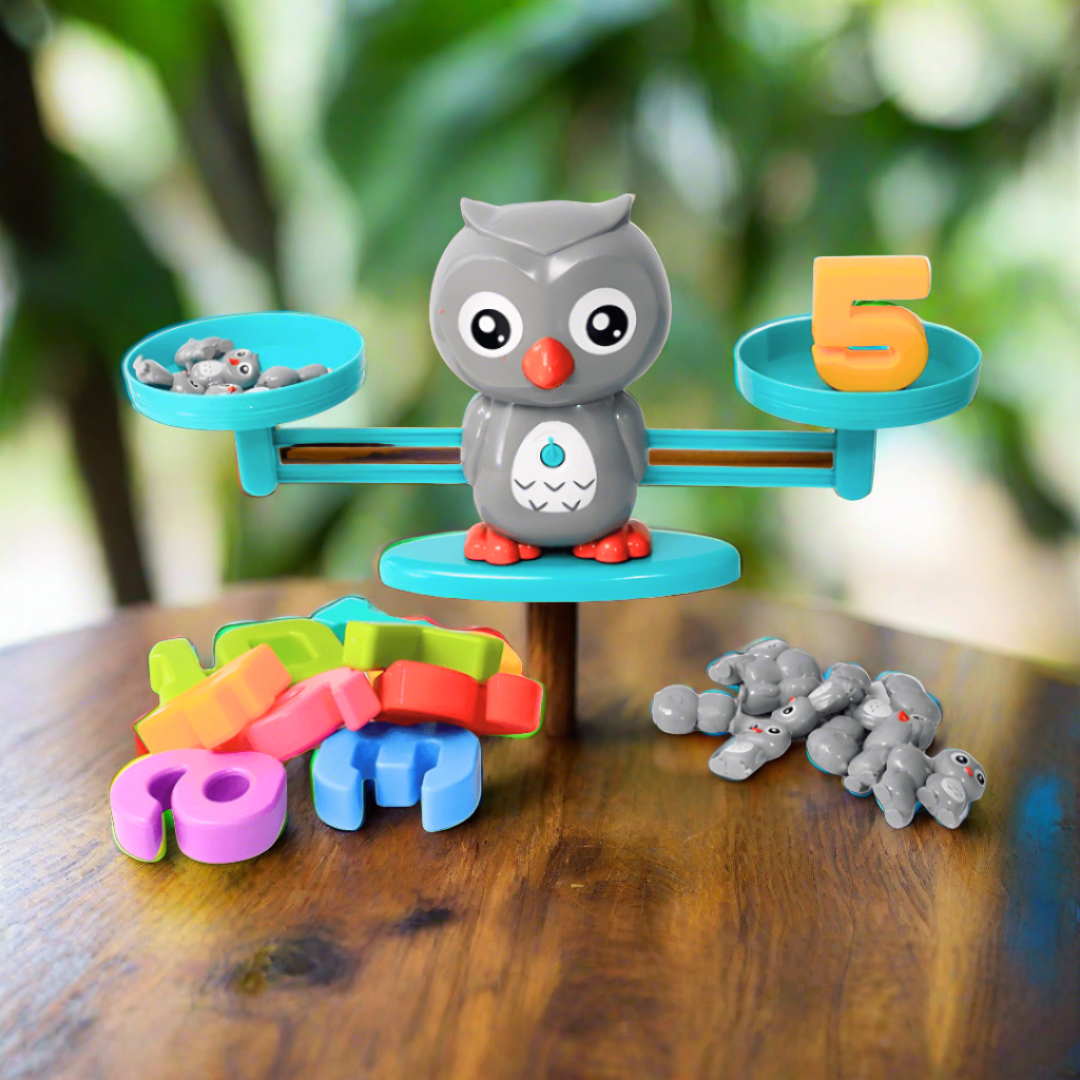 OWL Balancing Toy Big , number 1-10/ Animal x 19/ card x 30 - Kids Bestie