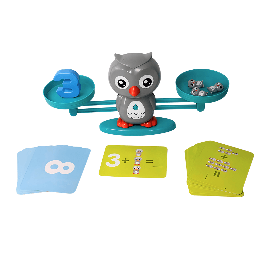 OWL Balancing Toy Big , number 1-10/ Animal x 19/ card x 30 - Kids Bestie