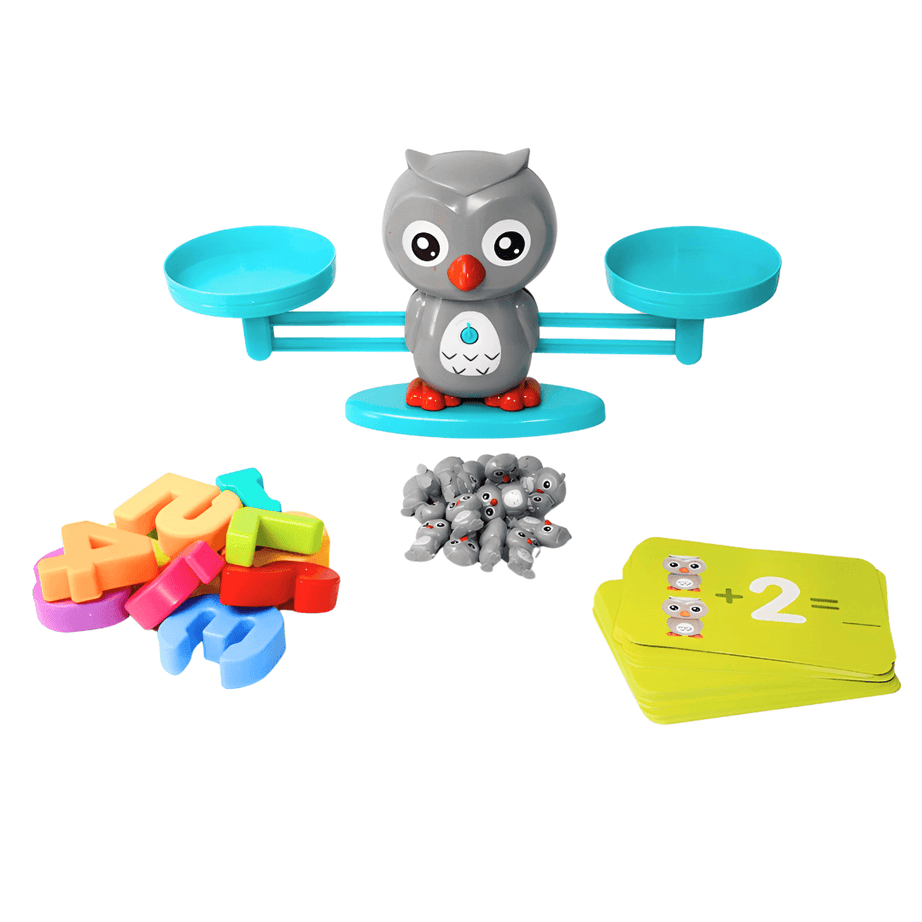 OWL Balancing Toy Big , number 1-10/ Animal x 19/ card x 30 - Kids Bestie
