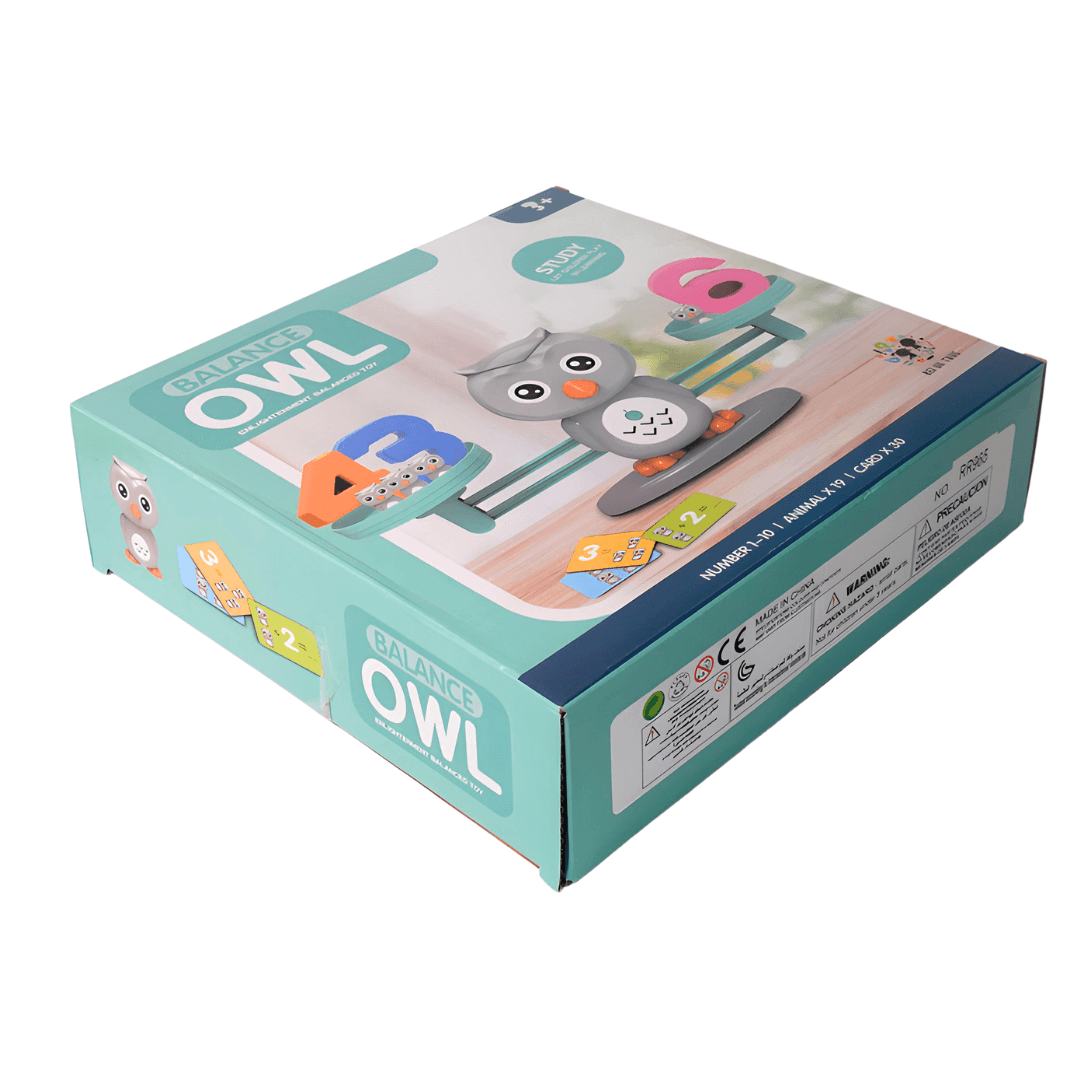 OWL Balancing Toy Big , number 1-10/ Animal x 19/ card x 30 - Kids Bestie