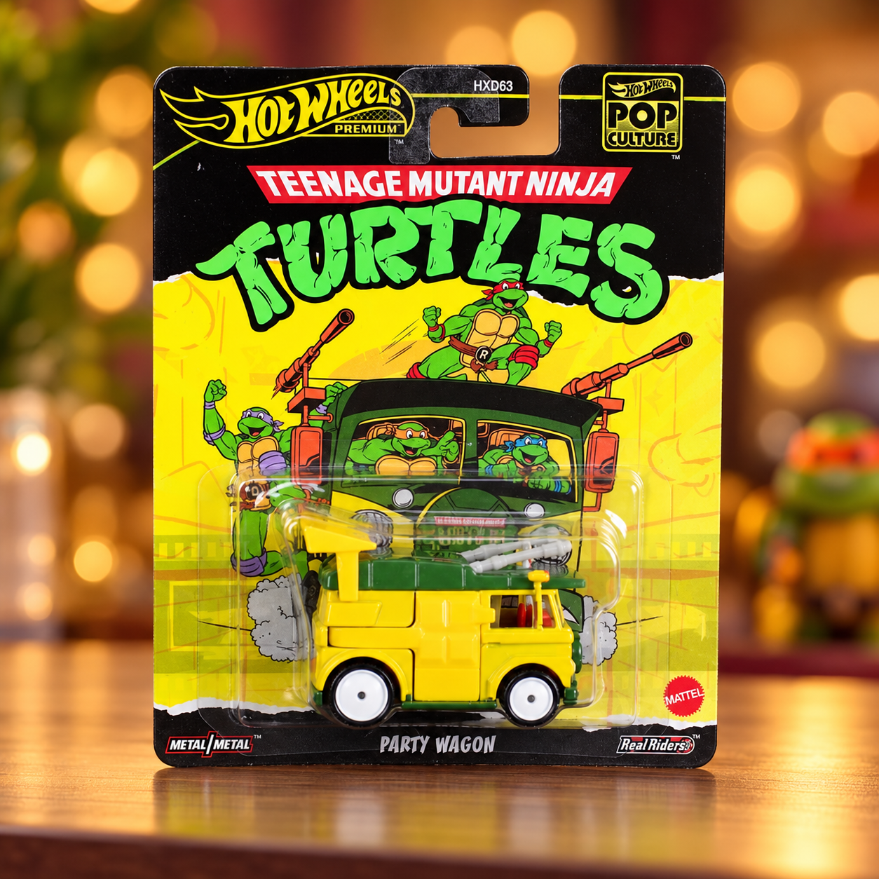Hot Wheels Premium Teenage Mutant Ninja Turtles Party Wagon – TMNT Pop Culture Die-Cast Collectible Vehicle
