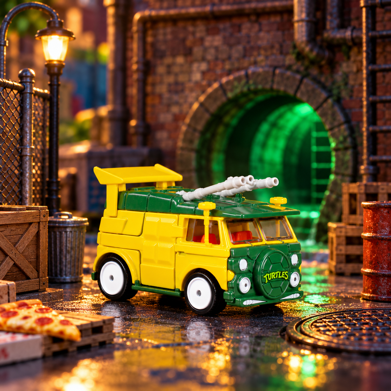 Hot Wheels Premium Teenage Mutant Ninja Turtles Party Wagon – TMNT Pop Culture Die-Cast Collectible Vehicle