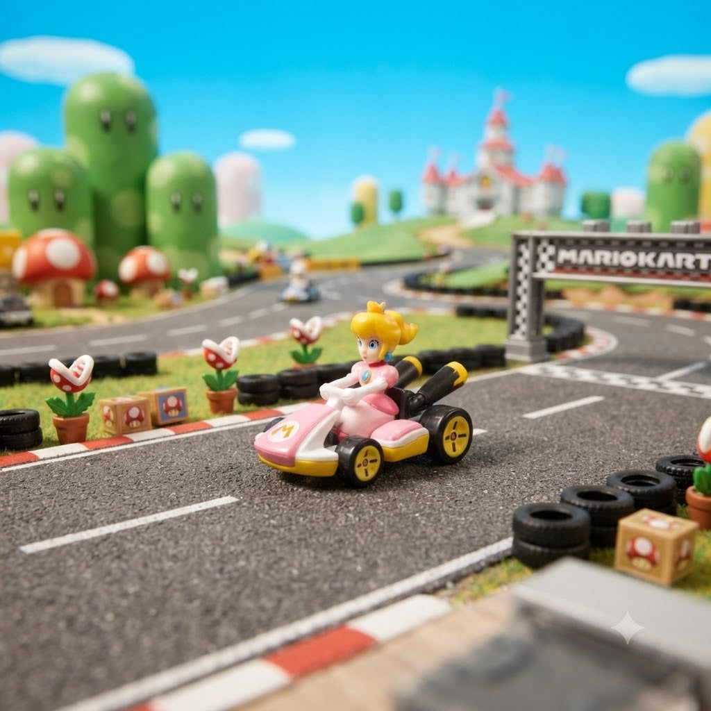 Hot Wheels Mario Kart Princess Peach Standard Kart Die-Cast Vehicle