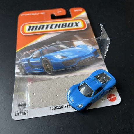 Matchbox Porsche 918 Spyder (Blue) – 109/125 Die-Cast Collectible