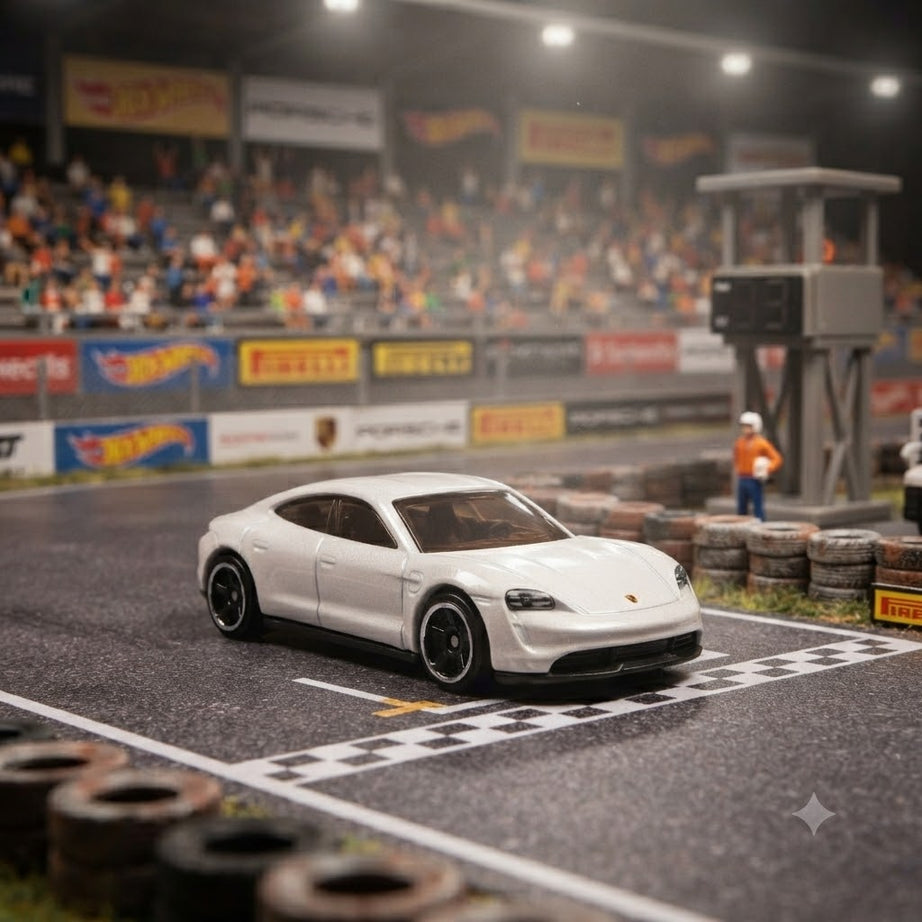 Hot Wheels Die-Cast Vehicle Collection: Monster High Ghoul Mobile & Porsche Taycan Turbo S
