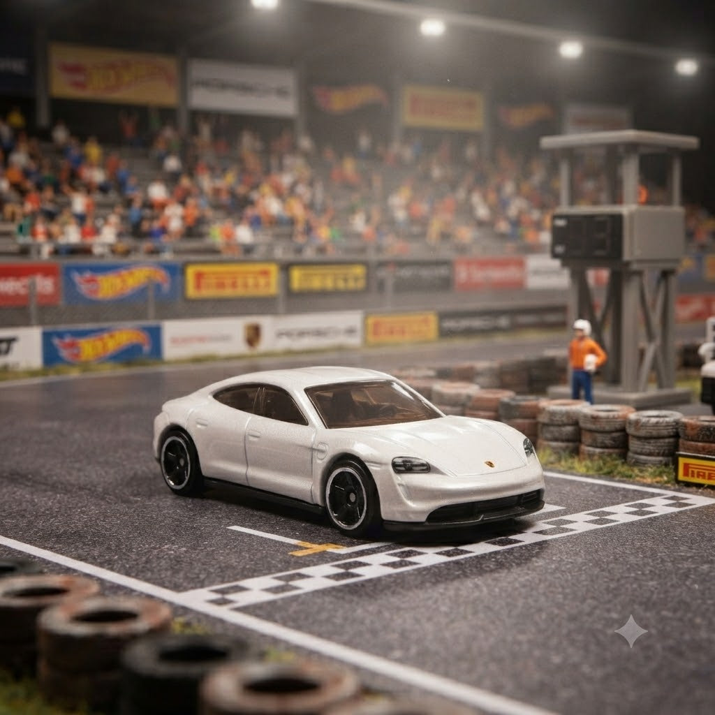 Hot Wheels Die-Cast Vehicle Collection: Monster High Ghoul Mobile & Porsche Taycan Turbo S