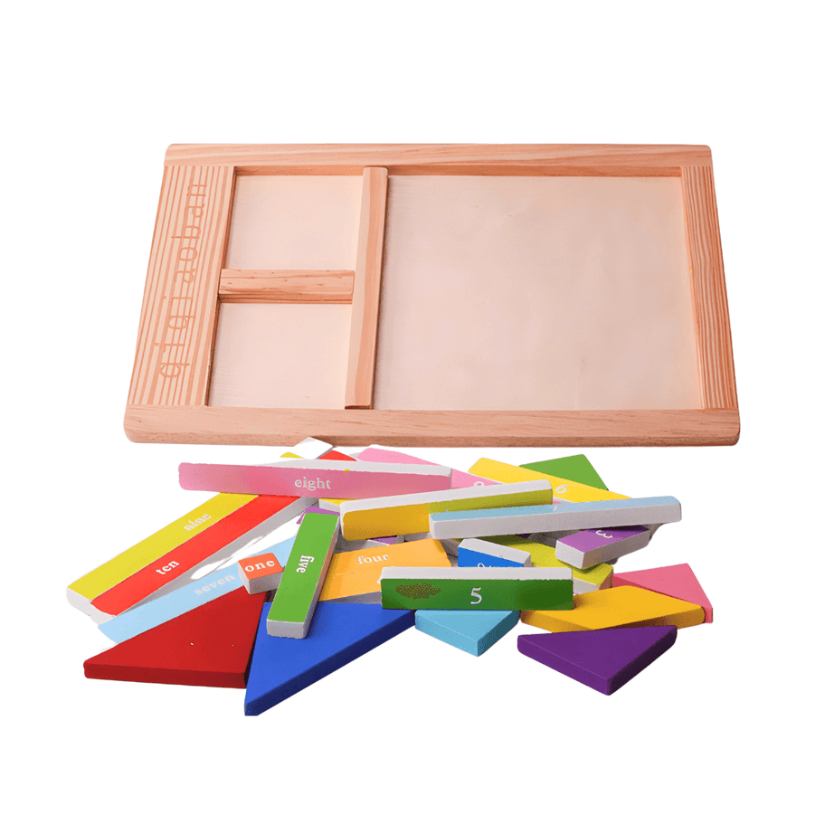 Qiqi 3 in 1 Puzzle- Numbers,2 shapes for kids - Kids Bestie