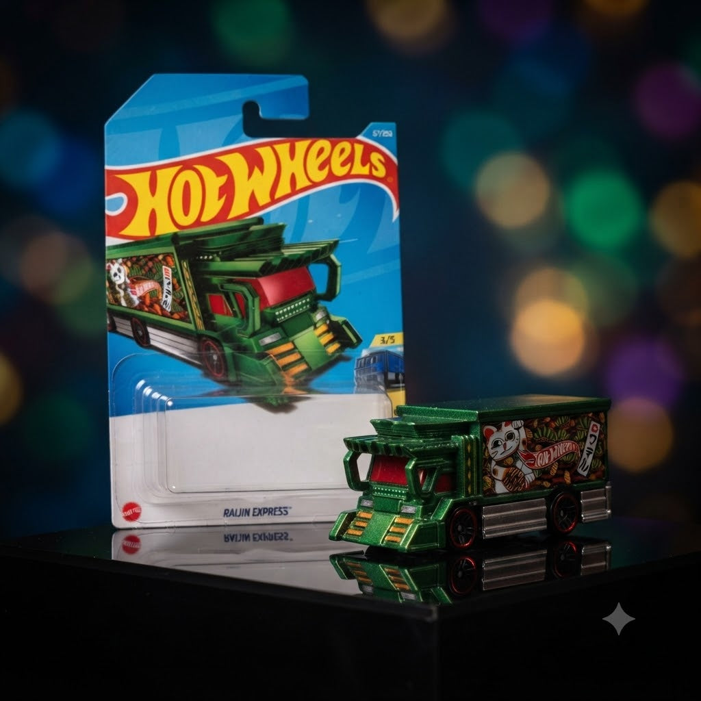 1+1 Hot Wheels Combo Die-Cast Collection: Raijin Express & Ferrari 365 GTB4 Competizione