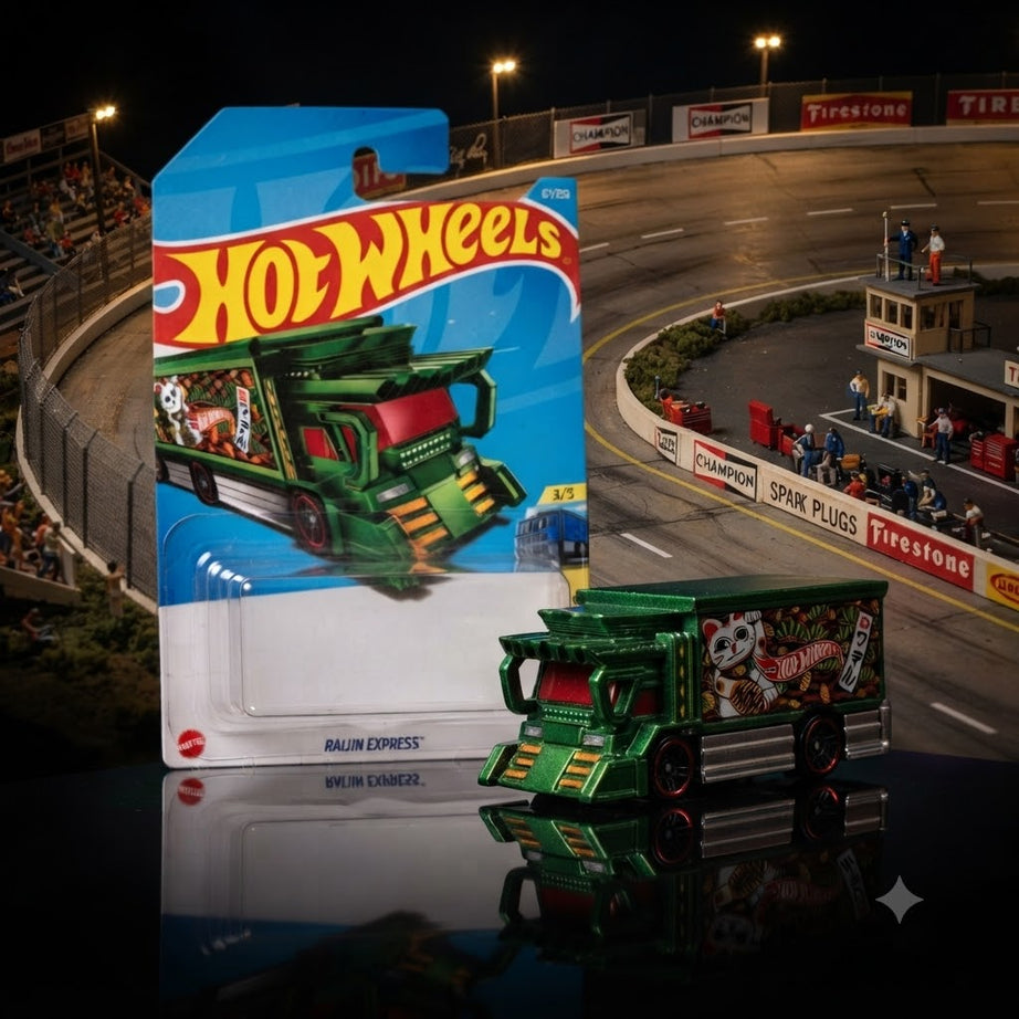 1+1 Hot Wheels Combo Die-Cast Collection: Raijin Express & Ferrari 365 GTB4 Competizione