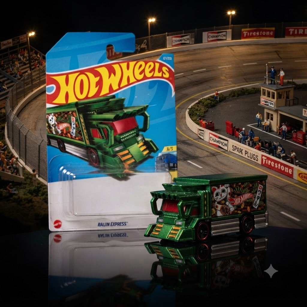 1+1 Hot Wheels Combo Die-Cast Collection: Raijin Express & Ferrari 365 GTB4 Competizione