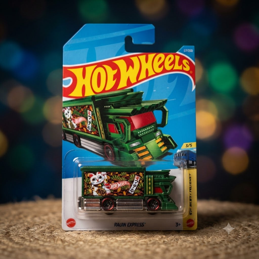 1+1 Hot Wheels Combo Die-Cast Collection: Raijin Express & Ferrari 365 GTB4 Competizione