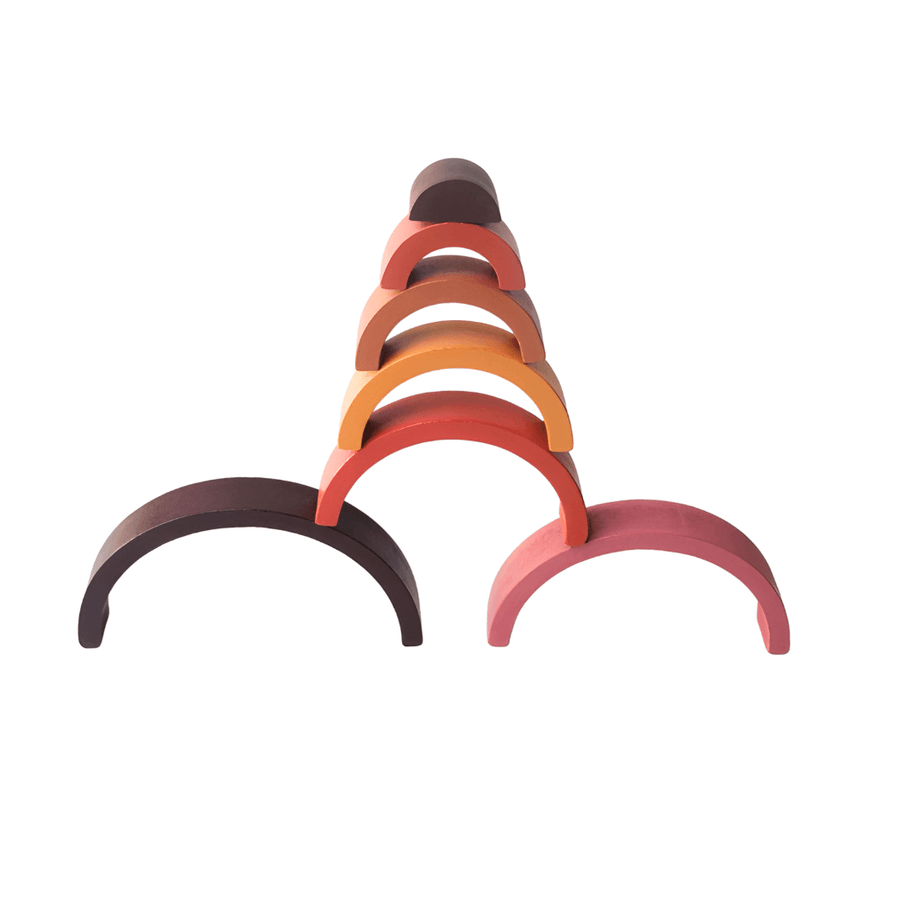 Rainbow Stackers | Wooden Stacking Toys for Kids Toddlers(S) - Kids Bestie