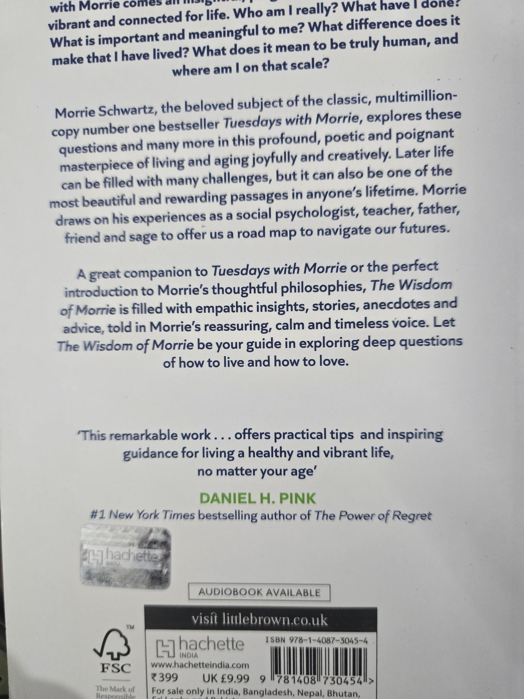The Wisdom of Morrie: Living and Aging Creatively and Joyfully by Morrie Schwartz – Preloved Novel Edition | KidsBestie