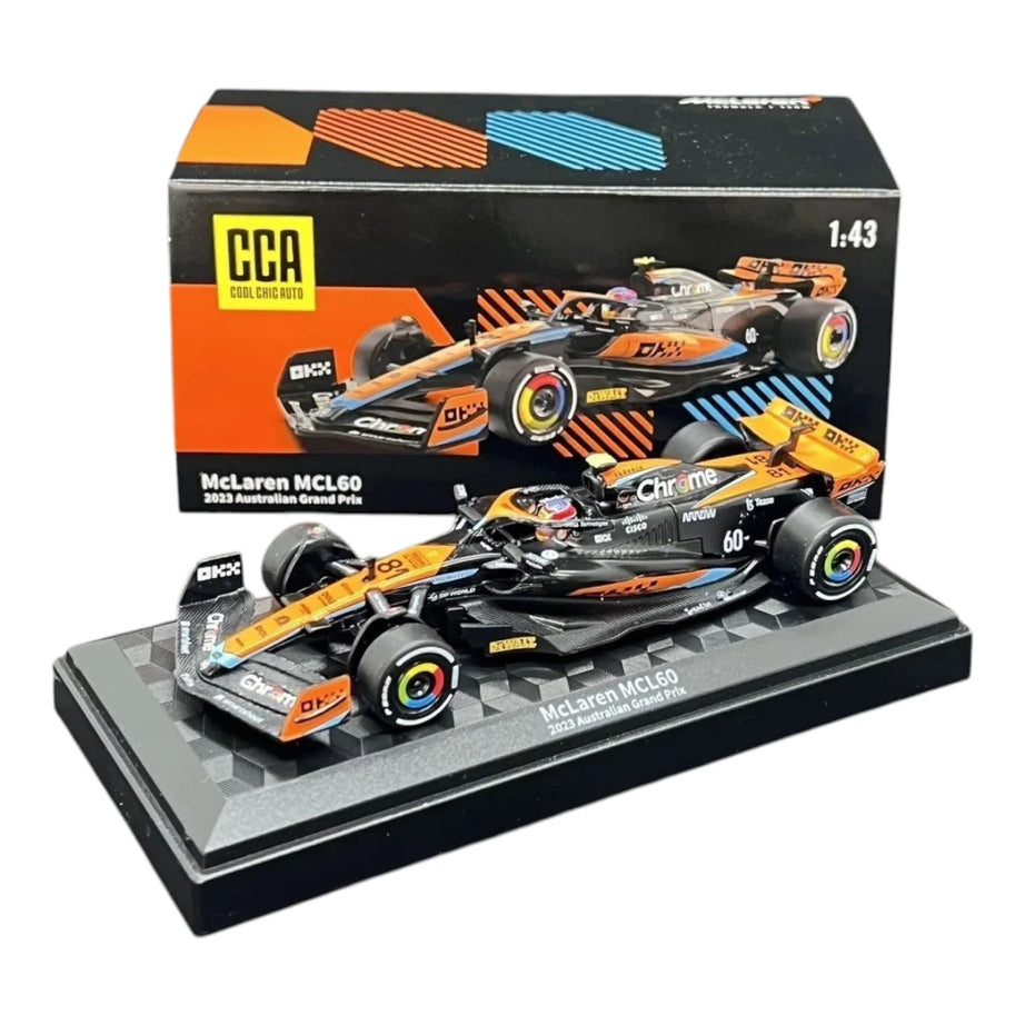 CCA Mclaren MCL 60 2023 Australian Grand Prix 1:43 Scale (With Acrylic Case)