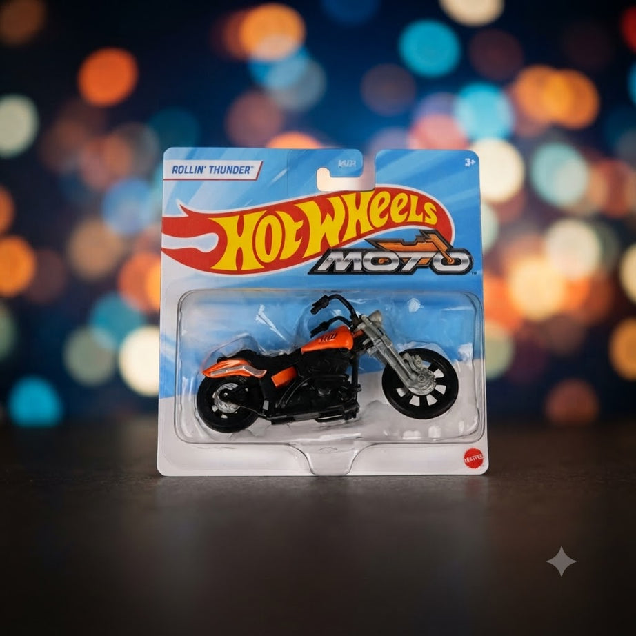 Hot Wheels Moto Rollin' Thunder Collectible Toy Motorcycle