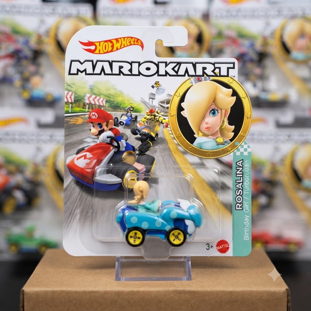Hot Wheels Mario Kart Rosalina (Birthday Girl) Die-Cast Vehicle & Collectible Set