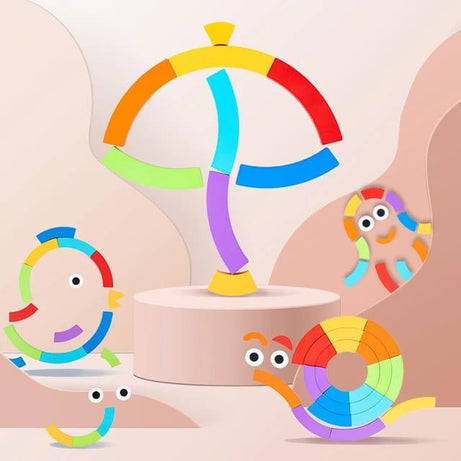 Round Rainbow Puzzle Board X BL-Multicolour for kids Age 3+ - Kids Bestie