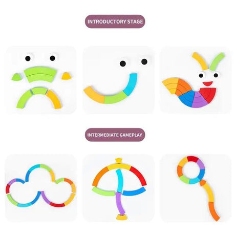 Round Rainbow Puzzle Board X BL-Multicolour for kids Age 3+ - Kids Bestie