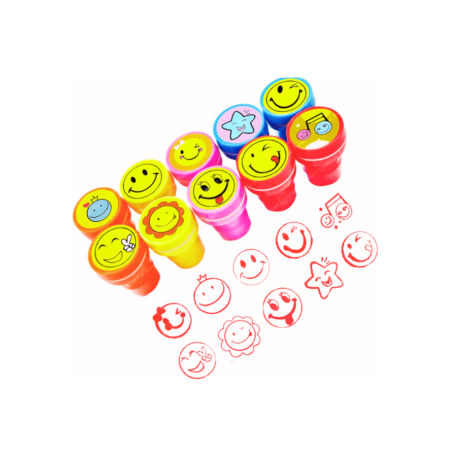 Rubber Seal Stamps for Kids Motivation and Reward-10 Pieces per pack(Random design will be send) - Kids Bestie