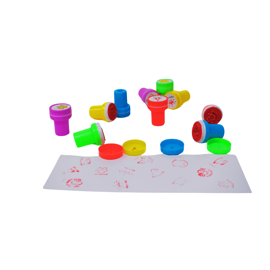 Rubber Seal Stamps for Kids Motivation and Reward-10 Pieces per pack(Random design will be send) - Kids Bestie